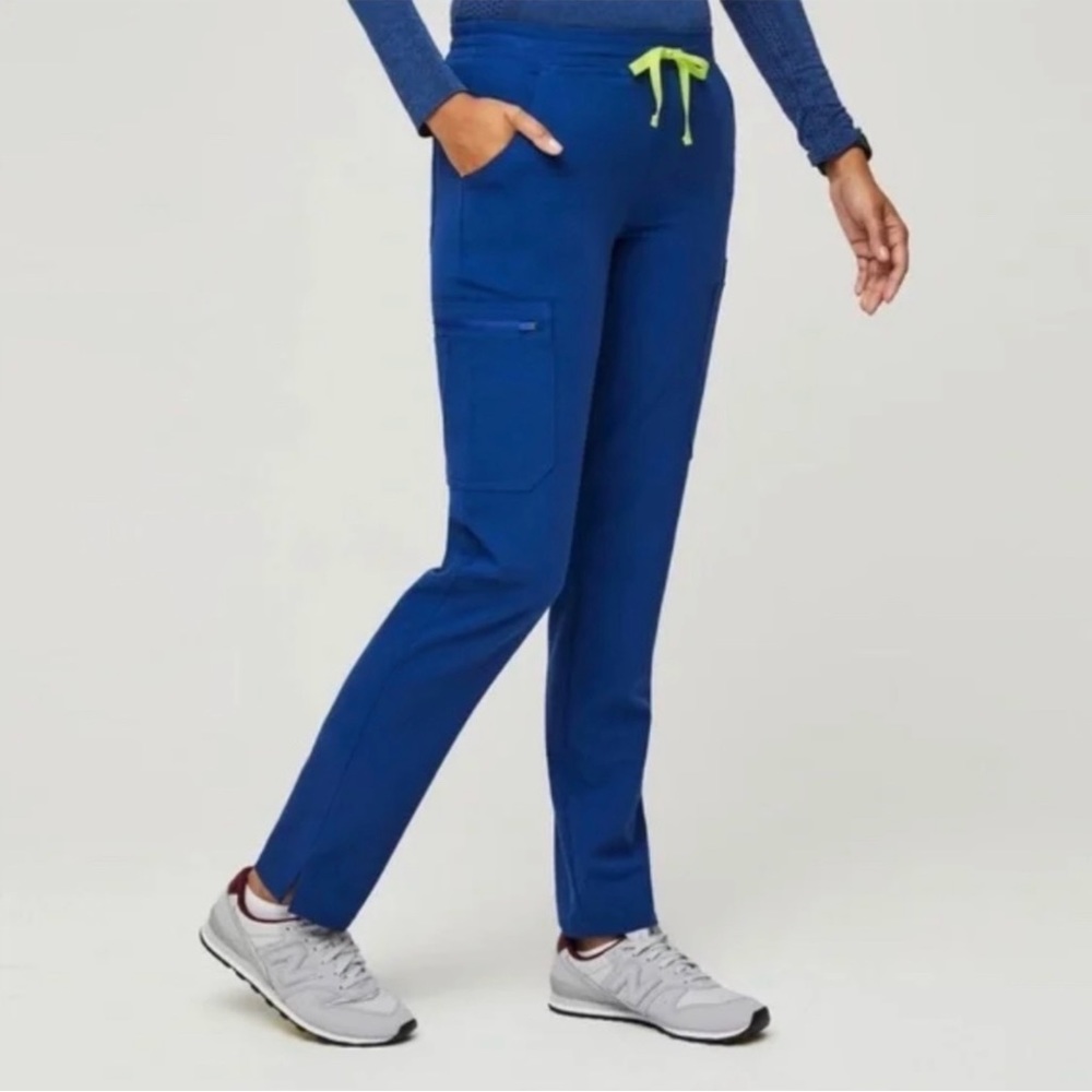 Yola skinny Electric blue Fig scrubs